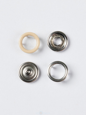  Кнопка рубашечная (кольцо) 9,5 мм - эмаль 306/1440 шт., цв. молочный NS  ТриКатушки