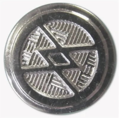  Пуговицы джинсовые в блистере 17мм (уп. 12шт.), W цв. никель  ТриКатушки