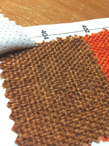  Ткань 1085 Рогожка костюмная, цв. 404 темно-бежевый  ТриКатушки