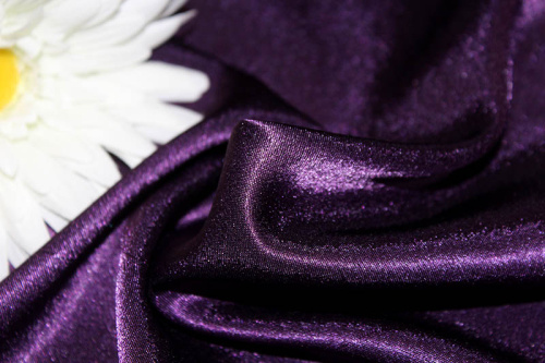  Ткань 2000 Крепсатин, ш.150см., №311 баклажан  ТриКатушки