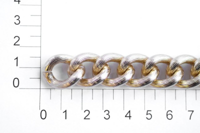  UX 015С цепь алюминий цв. 14К gold (упаковка 10 метров)  ТриКатушки