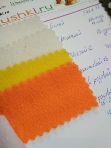  Ткань Флис ОРАНЖЕВЫЙ 76 190 Г/М2  ТриКатушки