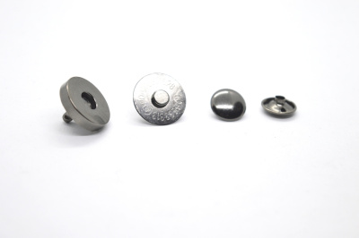  Магнитные кнопки для сумок 14мм-12мм цв. Черный Никель (уп. 20комп.) ProKnopka  ТриКатушки