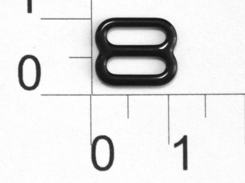  Пряжка регулятор для бюстгальтера Металл 808В черный ш. 8мм (уп.50 шт.) "Proknopka"  ТриКатушки