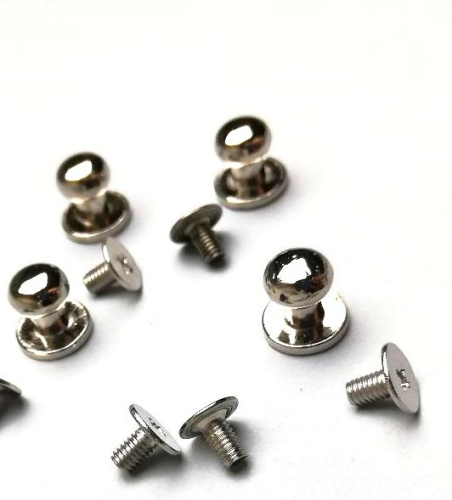  Кнопка Кобурной винт 8х5х9,5 мм,цв.Никель  ТриКатушки