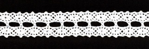  0094F белый кружево вязанное 25мм (намотка 20 ярдов = 18,3 метров)  ТриКатушки