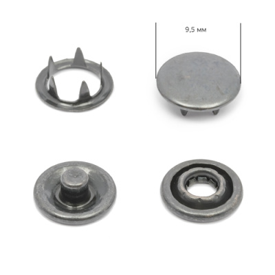  Кнопка рубашечная (закрытая) 9,5 мм цв. Оксид  уп.1440шт.NewStar  ТриКатушки