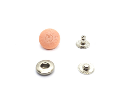  Пластиковая крышка с лого KIDS COMFOR (1 часть кнопки) №54/15мм цв. персик (уп 720шт)  ТриКатушки