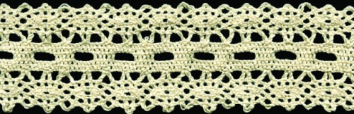  0054F бежевый кружево вязанное 50мм (намотка 20 ярдов = 18,3 метров)  ТриКатушки