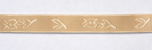  2076 бежевый Резинка для брителей 12мм (упаковка 50 метров)  ТриКатушки