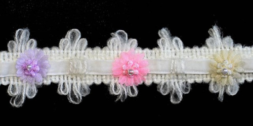  0626-2087 белый Тесьма, ширина 35мм (намотка 15 ярдов = 13,7 метра)  ТриКатушки