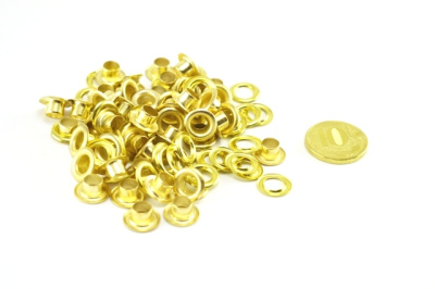  Люверсы №4 6мм нерж. Золото (уп 5000шт)  СТОРМ  ТриКатушки