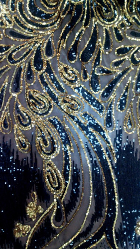  Ткань 5037 Сетка с пайетками №501  ТриКатушки