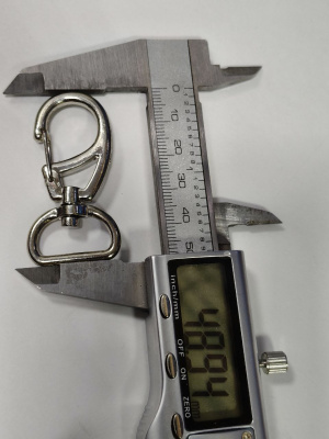  Карабин поворотный металл 20*48мм Никель (фас.10/100/200 штук)  ТриКатушки