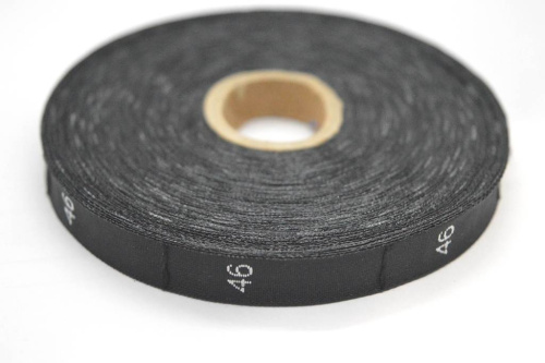  Размерник жаккард чёрный 46 (рул 1000шт)  ТриКатушки