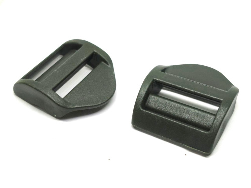  Пряжка трехщелевая (крыло) U-25 мм цв Хаки (уп.10/100/1000шт)  ТриКатушки