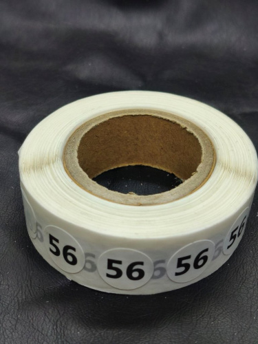  Размерник-наклейка на бумаге 56 (рул.1000шт)  ТриКатушки