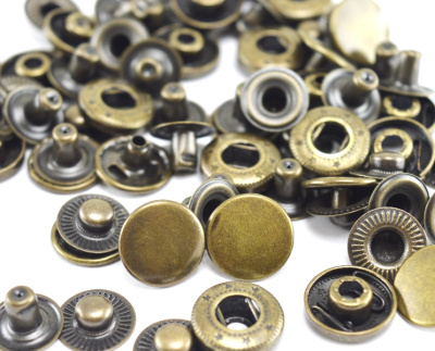  Кнопка 15мм Альфа нерж. цв. Антик (уп 720шт) Tals  ТриКатушки