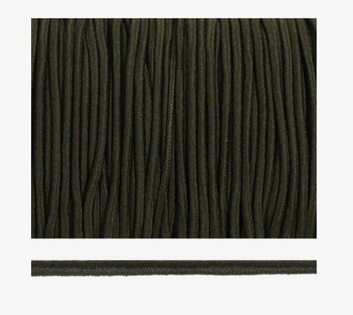  Резинка шляпная 4мм цв. 328 т.хаки (уп.100м)   ТриКатушки