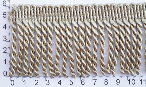  0390-0910 Бахрома 62мм (упаковка 25 метров) серебро  ТриКатушки