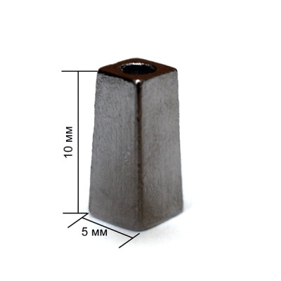 4505К черный никель концевик металл h=13мм (упаковка 500 штук)  ТриКатушки