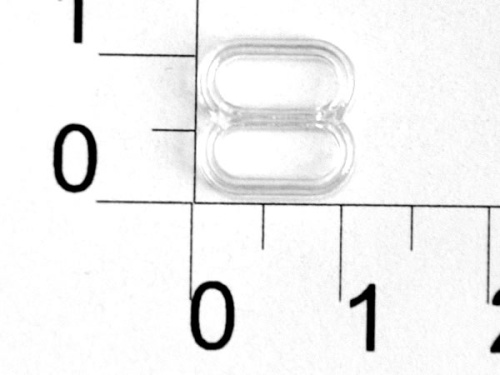  Пряжка регулятор для бюстгальтера Пластик 808Т прозрачный ш.8мм (уп.50 шт.) "Proknopka"  ТриКатушки