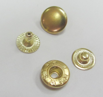 Кнопка 15мм Альфа сталь цв. ЗОЛОТО (уп 720шт)NewStar
