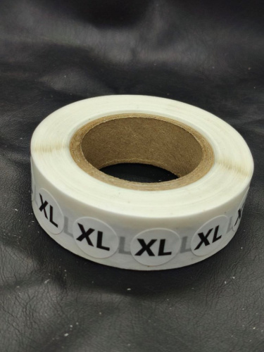  Размерник-наклейка на бумаге XL (рул.1000шт)  ТриКатушки