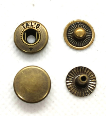  Кнопка Альфа 12,5мм сталь цв. Антик (уп 720 шт) Tals  ТриКатушки