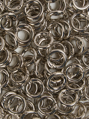  Кольцо-карабин KLDZ10 металл, 10х3,5 мм, цв.Никель (уп.10/100шт)  ТриКатушки