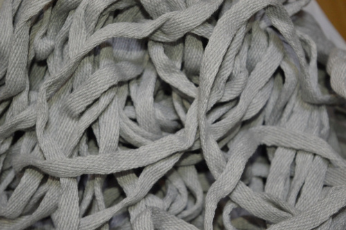  Шнур ХБ плоский 10мм №8510 (упак.100 метров) цв. серый меланж  ТриКатушки