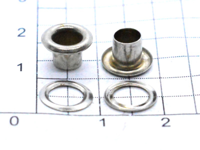  Люверсы №2 4мм сталь никель (уп 100 шт) "Proknopka"  ТриКатушки
