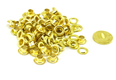  Люверсы №4 6мм сталь Золото (уп 5000шт) NEW STAR  ТриКатушки