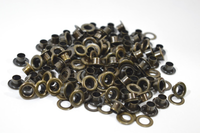  Люверсы №4 6мм сталь антик (уп 100 шт) "Proknopka"  ТриКатушки