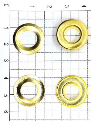  Люверсы №24 9мм НЕРЖ золото (уп 50 шт) "Proknopka"  ТриКатушки