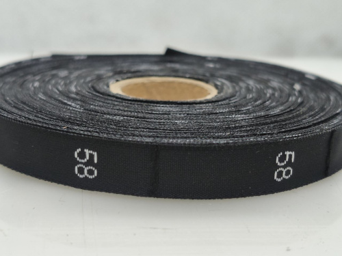  Размерник жаккард чёрный 58 (рул 1000шт)  ТриКатушки