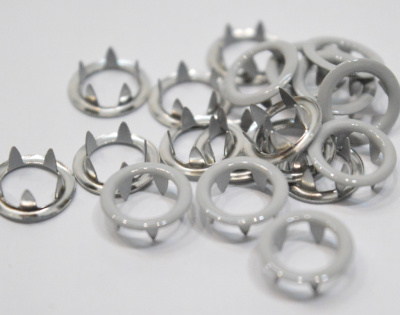  Кнопка рубашечная (кольцо) 9,5 мм - эмаль 521/1440 шт., цв. св.серый TALS  ТриКатушки