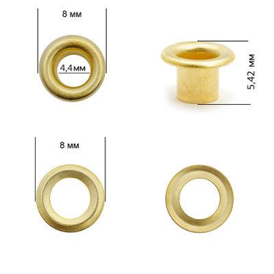  Люверсы №2 4мм сталь Золото (уп 5000шт) NEW STAR  ТриКатушки