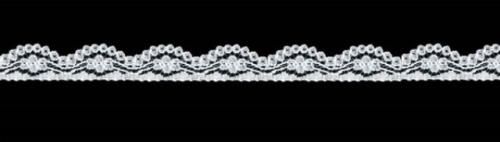  197-1 белый кружево-капрон 10мм (намотка 27,4 метров)  ТриКатушки