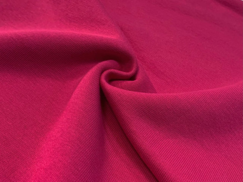  Ткань Футер 3-х нитка г/к петельный 320гр.кв.м, 80% Хб + 20% ПЭ, пенье, цв. Розовый павлин  ТриКатушки