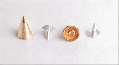  063-F золото Хольнитены декоративные "металл" d=10мм (упаковка 500 штук)  ТриКатушки