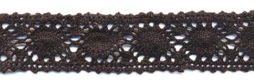  0097F черный кружево вязанное 26мм (намотка 20 ярдов = 18,3 метров)  ТриКатушки