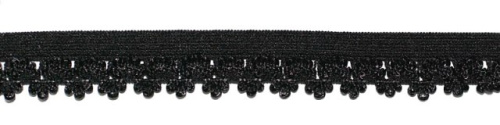  5451 черный резинка бельевая 15мм (намотка 144 ярда = 131,7 метра)  ТриКатушки