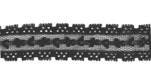  741 черный кружево-капрон 20мм (намотка 27,4 метров)  ТриКатушки