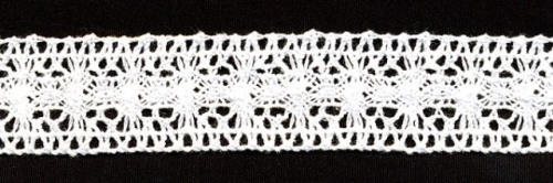  0063F белый кружево вязанное 25мм (намотка 20 ярдов = 18,3 метров)  ТриКатушки
