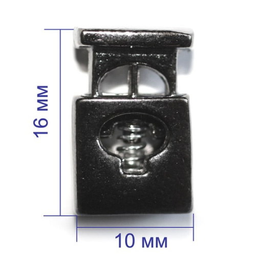 5036 черный никель Фиксатор металл 10х16мм (упаковка 400 штук)  ТриКатушки