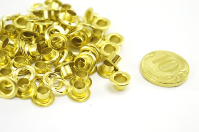  Люверсы №3 5мм НЕРЖ золото (уп 50 шт) "Proknopka"  ТриКатушки