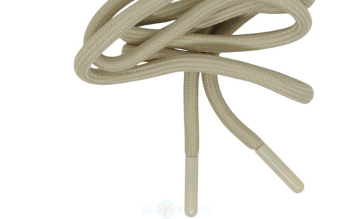  Шнурок круглый 6мм (пласт.наконеч.) 120см (уп.100шт) беж. светлый 307  ТриКатушки