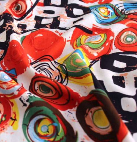  Ткань Вискоза принт арт. 2045 цв. 61  ТриКатушки