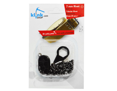  Хольнитены двухсторонние в блистере НЕРЖ. №33 7мм цв. Оксид (уп.25 компл.) + Ручной установщик  ТриКатушки